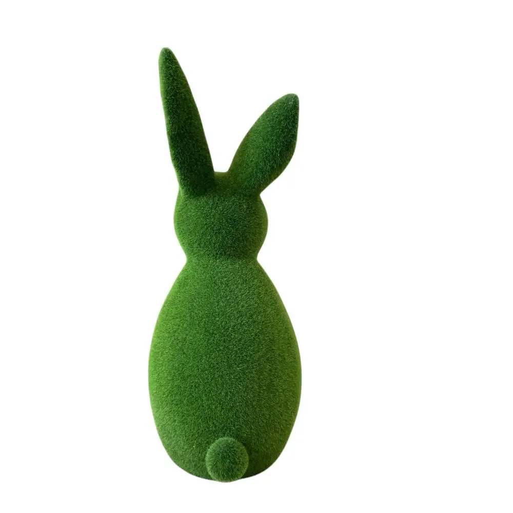 Martha Stewart Oversized Green Mossy Flocked Easter Bunny Rabbit 23in NEW